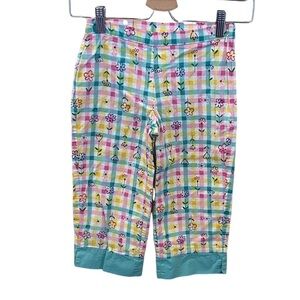 American Girl Multicolor Checkered Pants. Side Zip. Size 7.